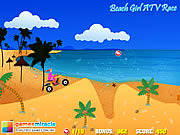 Флеш игра онлайн Пляжные гонки девушка АТВ